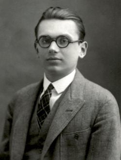 Young Kurt Gödel as a student in 1925