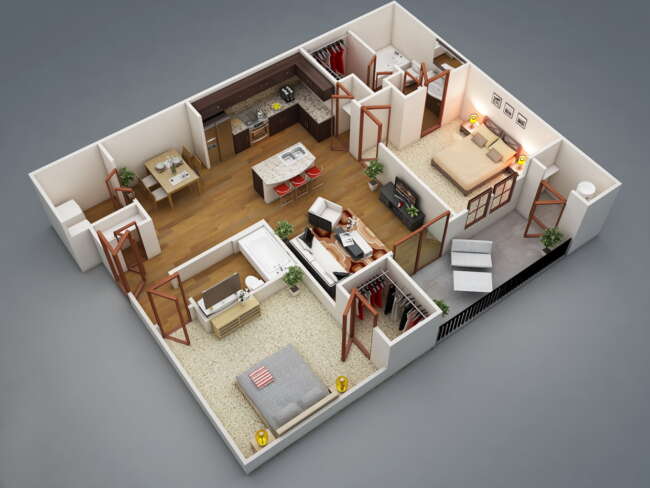 1 2 bedroom house plan