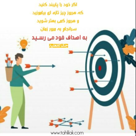 عکس نوشته انگیزشی هر روز چیز تازه ای بیاموزید