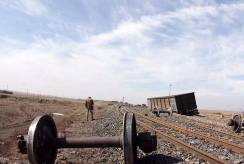 خروج ۶ واگن باری از ریل در راه آهن تهران جنوب در مسیر لرستان