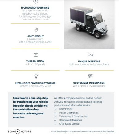 توضیحات ماشین خورشیدی شرکت سونو موتورز